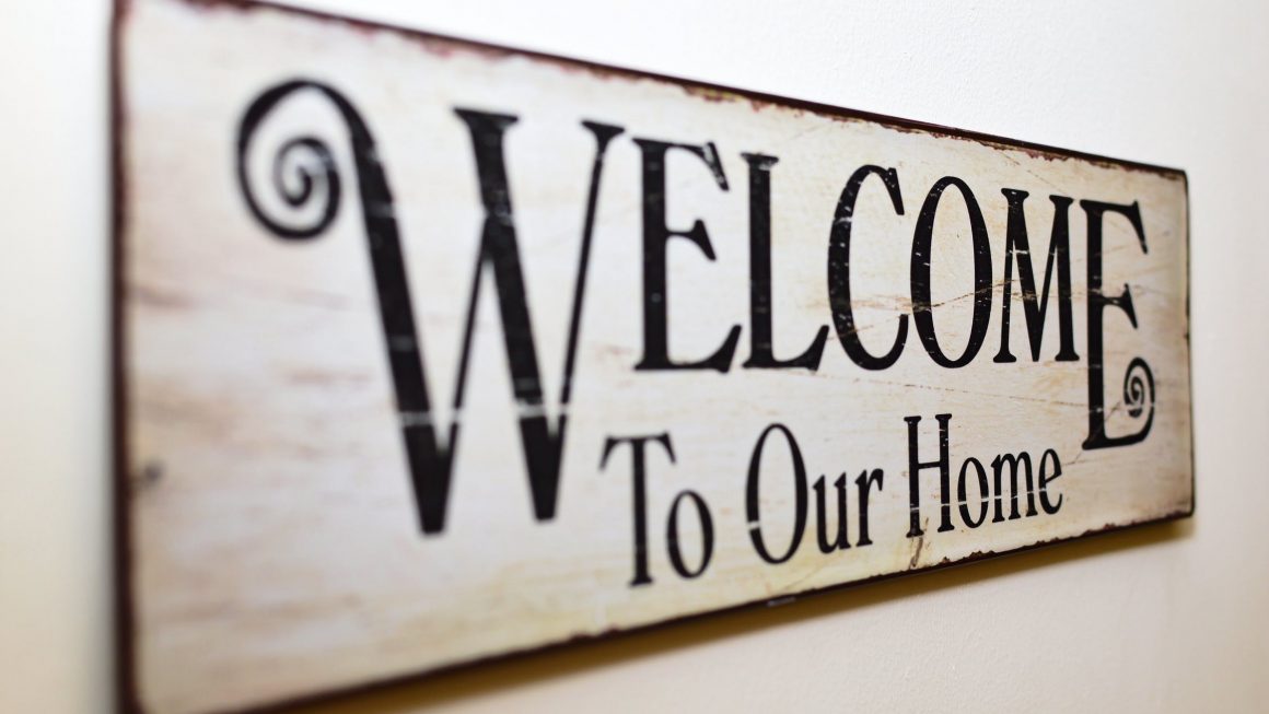 Panneau Welcome Home pour se sentir bien chez soi